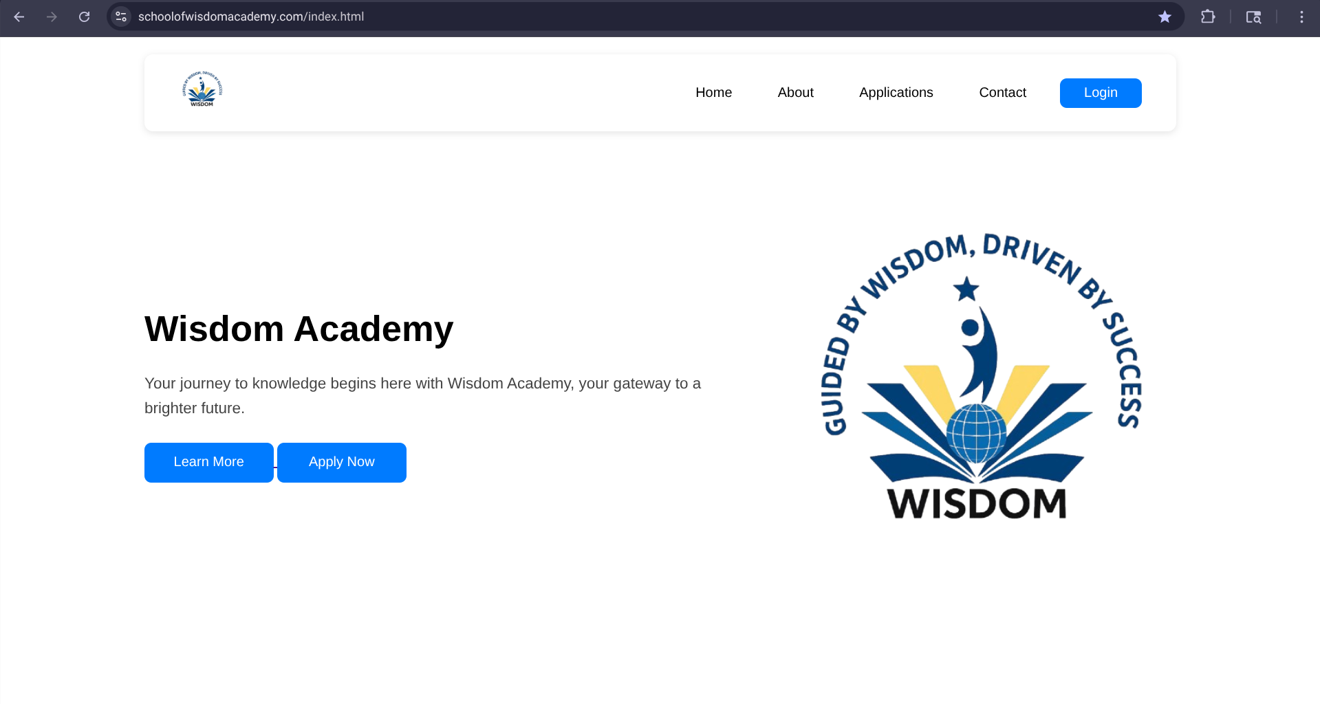 WISDOM ACADEMY WEBSITE